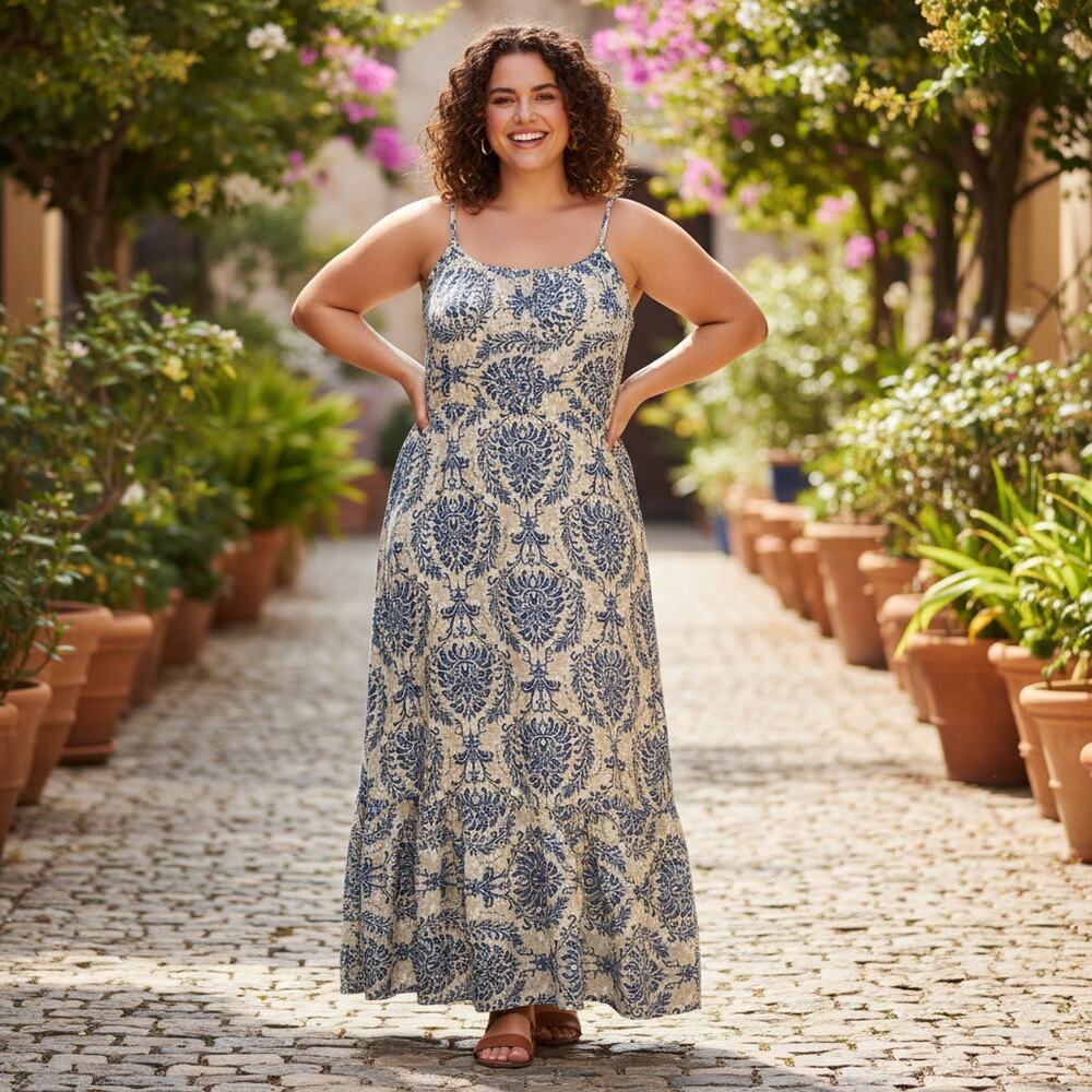 1273 - Dokotoo Sundress w/ Adj. Straps - Maxi - 2XL - NWT